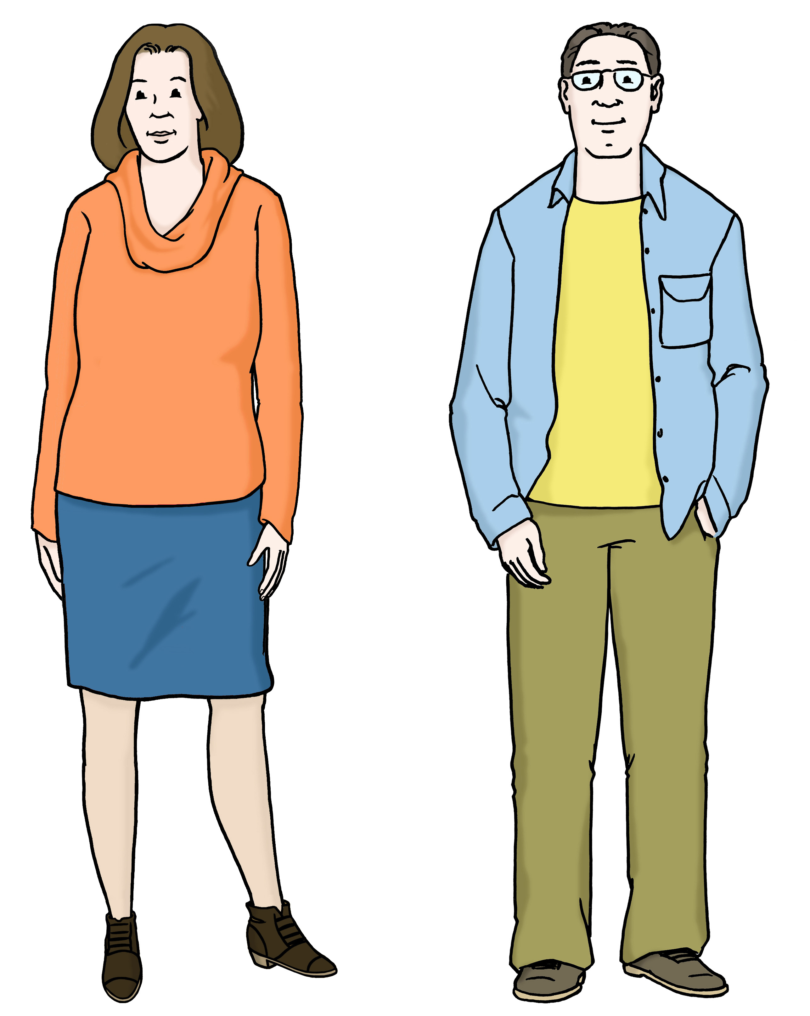 Abbildung Frau und Mann